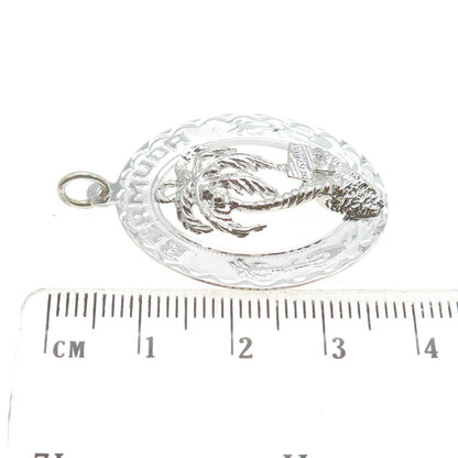 CREA 925 Sterling Silver Vintage "Bermuda" Palm Tree Pendant