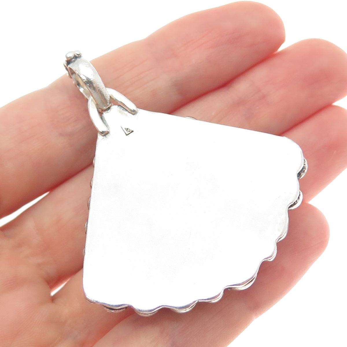 KATHERINE LINCOLN 925 Sterling Silver Vintage Real Amethyst Beaded Charm Pendant