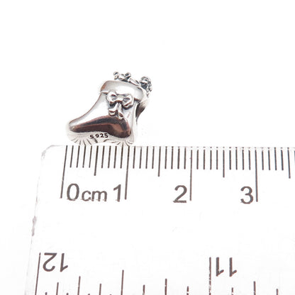Pandora 925 Sterling Silver Santa's Stocking Slide Bead Charm