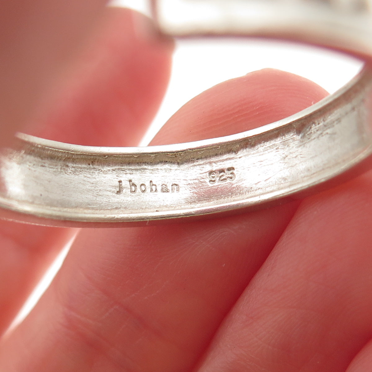 Jane Bohan 925 Sterling Silver 14K Gold Posts Vintage Hoop Earrings