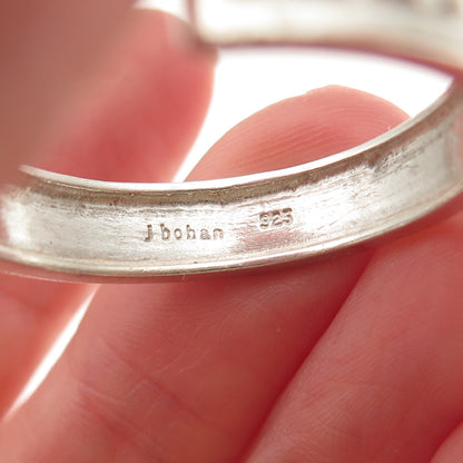 Jane Bohan 925 Sterling Silver 14K Gold Posts Vintage Hoop Earrings