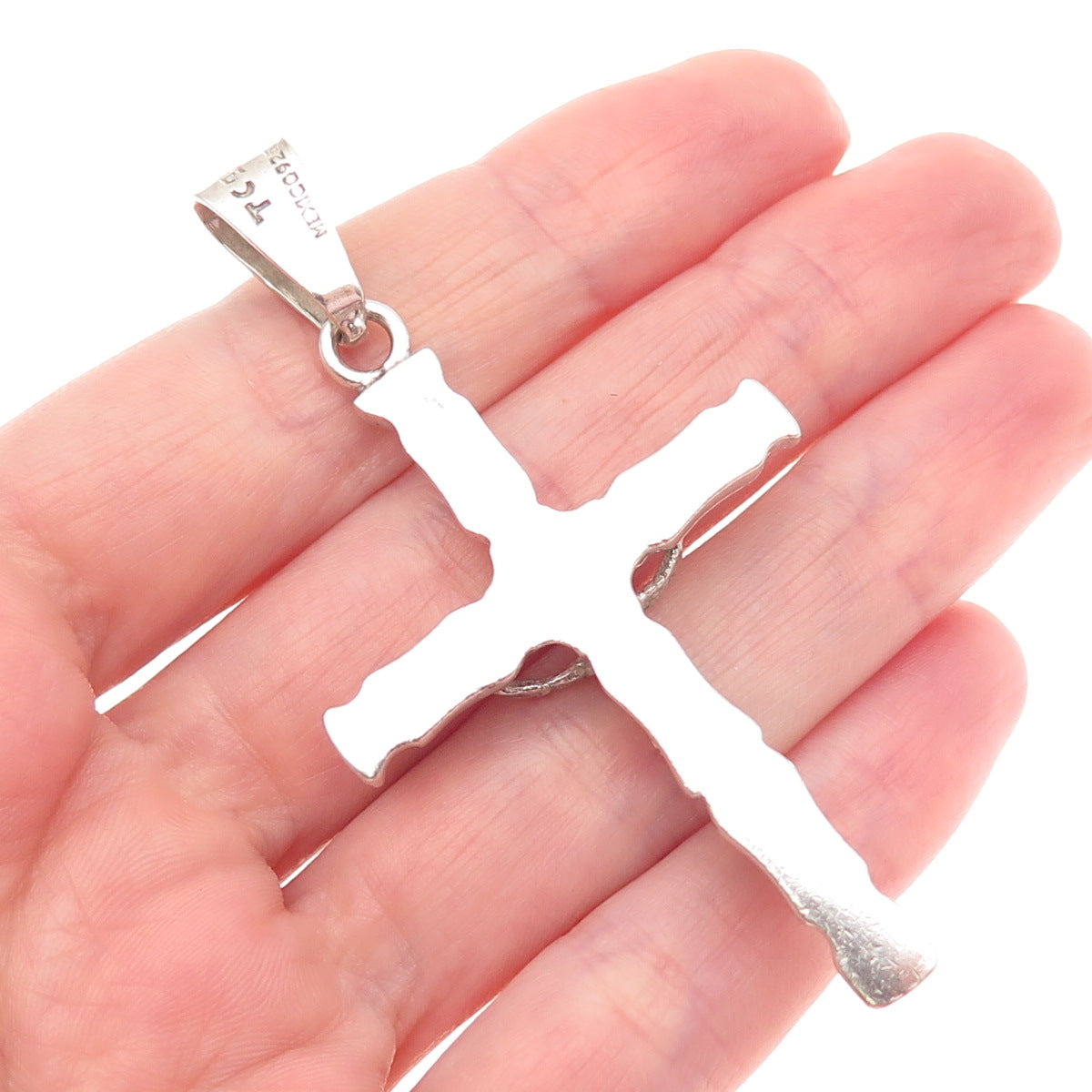 925 Sterling Silver Vintage Mexico Crucifix Cross Pendant