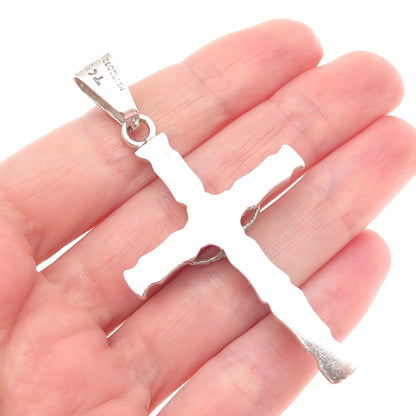 925 Sterling Silver Vintage Mexico Crucifix Cross Pendant