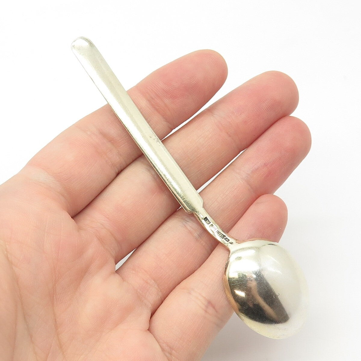 916H Silver Vintage 1950 Koruteollisuus Tillander Finland Guilloche Enamel Spoon
