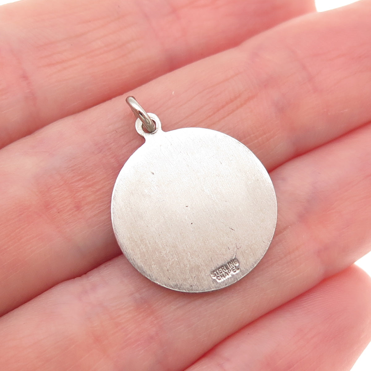 Chapel 925 Sterling Silver Vintage St. Christopher Religious Mini Charm Pendant