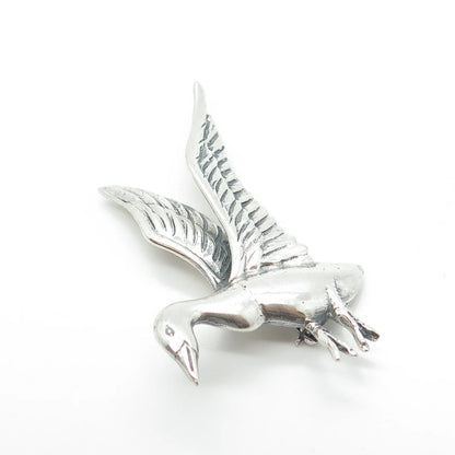 925 Sterling Silver Antique Art Deco Danecraft Goose Pin Brooch