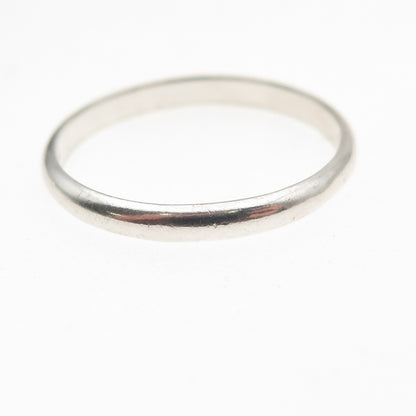 Shube 925 Sterling Silver Vintage Classic Wedding Band Ring Size 9