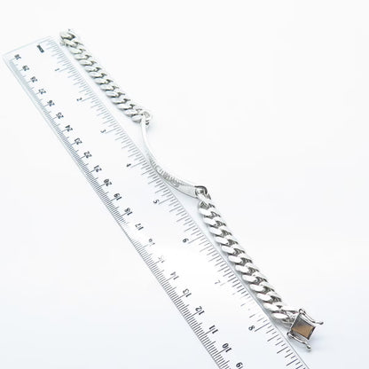 925 Sterling Silver Vintage "Emilio" Personalized ID Cuban Link Bracelet 8"
