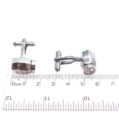 925 Sterling Silver Vintage Germany Langnese Honig Honey Oxidized Cufflinks
