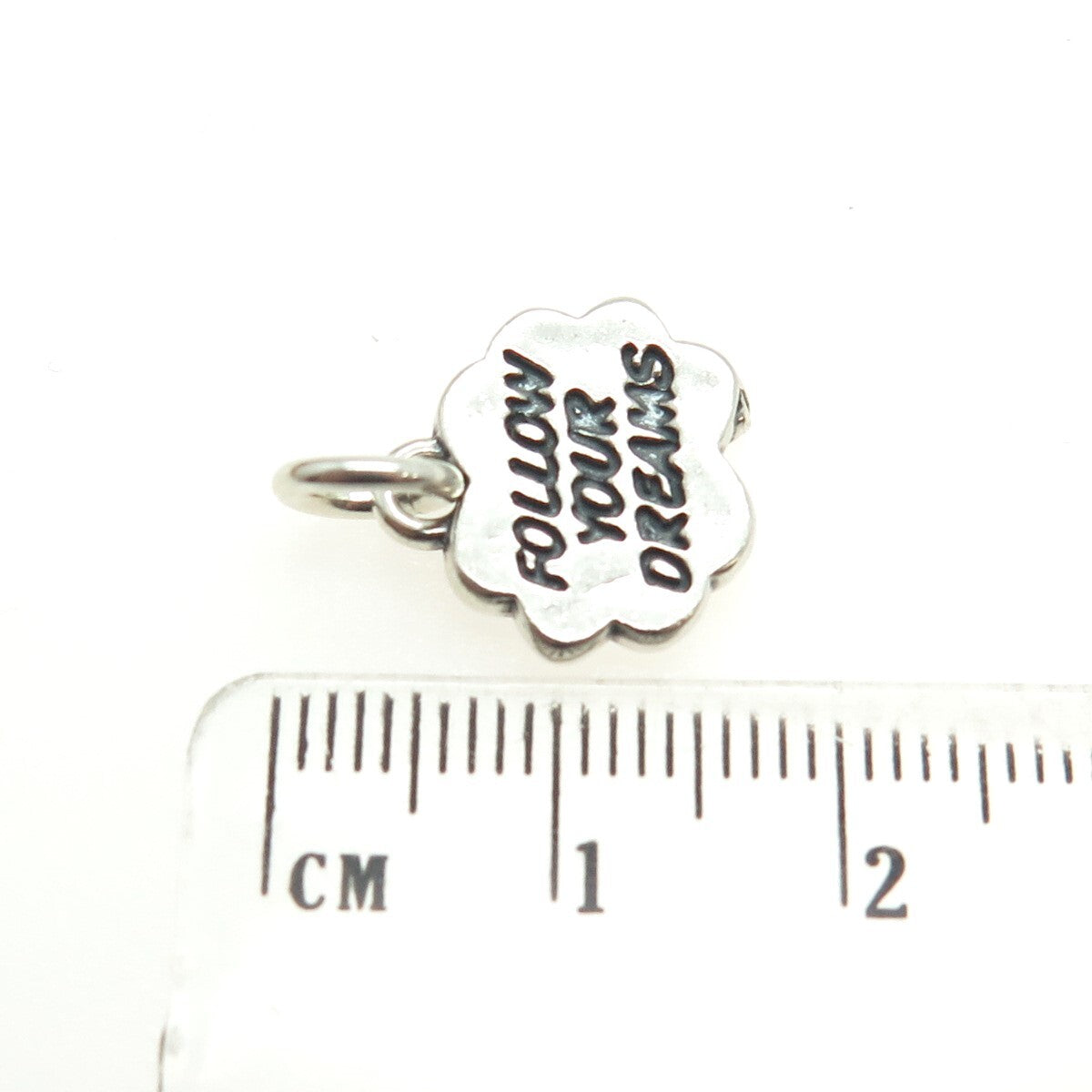 SUNDANCER 925 Sterling Silver Vintage "Follow Your Dreams" Minimalist Pendant