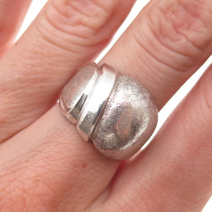 Clark & Coombs 925 Sterling Silver Antique Art Deco Oxidized Dome Ring Size 7