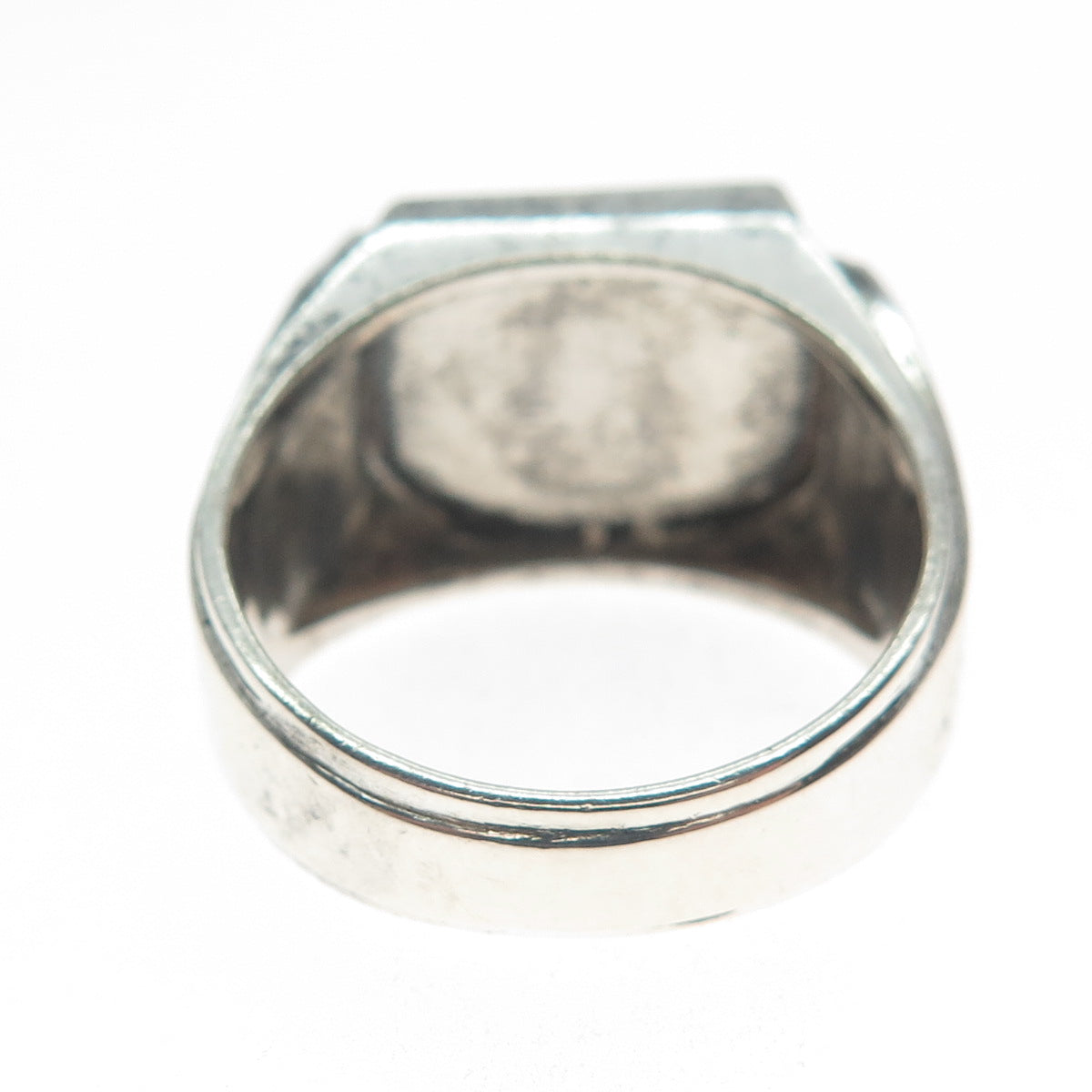 925 Sterling Silver Vintage 1978 Mondiale Baseball Oxidized Ring Size 11.75