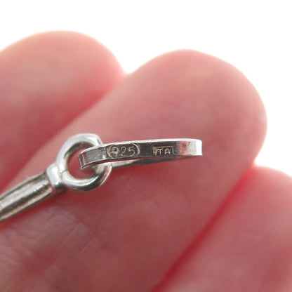 925 Sterling Silver Vintage Italy Tennis Racquet Pendant