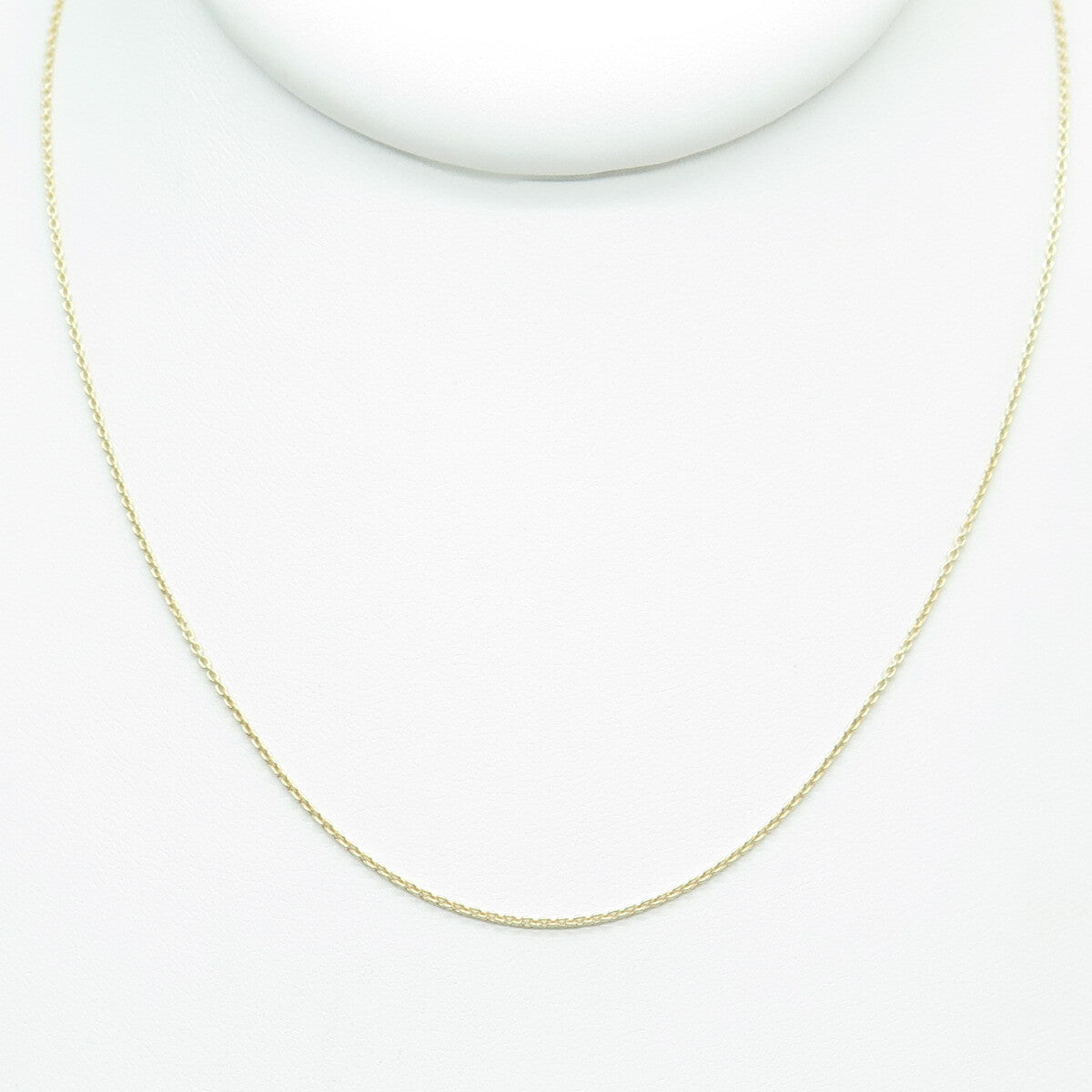 925 Sterling Silver Gold Plated Italy Cable Chain Necklace 18-19"