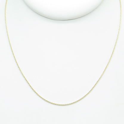 925 Sterling Silver Gold Plated Italy Cable Chain Necklace 18-19"