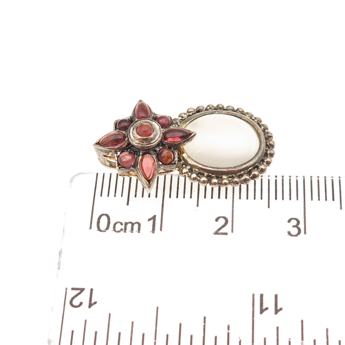 Metropolitan Museum of Art Sterling Gold Plated Vintage Garnet & Quartz Pendant