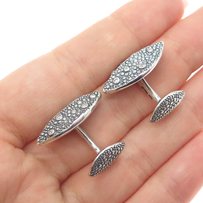 STEPHEN WEBSTER 925 Sterling Silver Vintage Real Diamond Modernist Cufflinks
