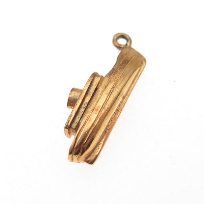 925 Sterling Silver Gold Plated Vintage Maid of the Mist Boat Charm Pendant