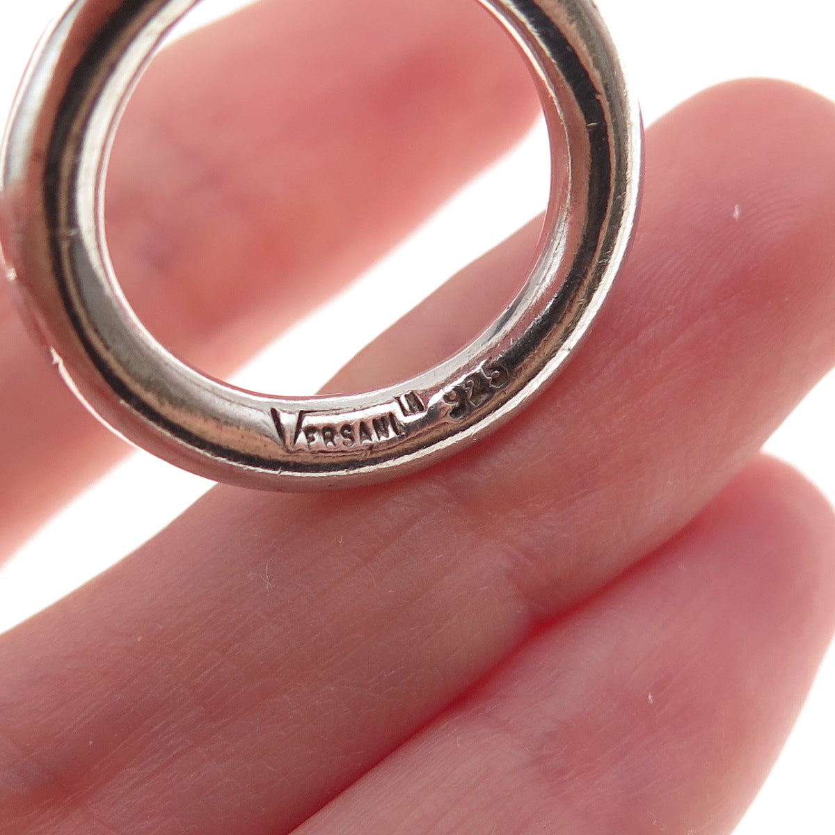 Versani 925 Sterling Silver Vintage Real Citrine Adjustable Ring Size 6.75