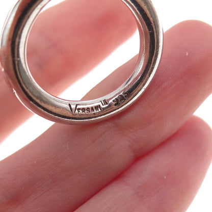 Versani 925 Sterling Silver Vintage Real Citrine Adjustable Ring Size 6.75