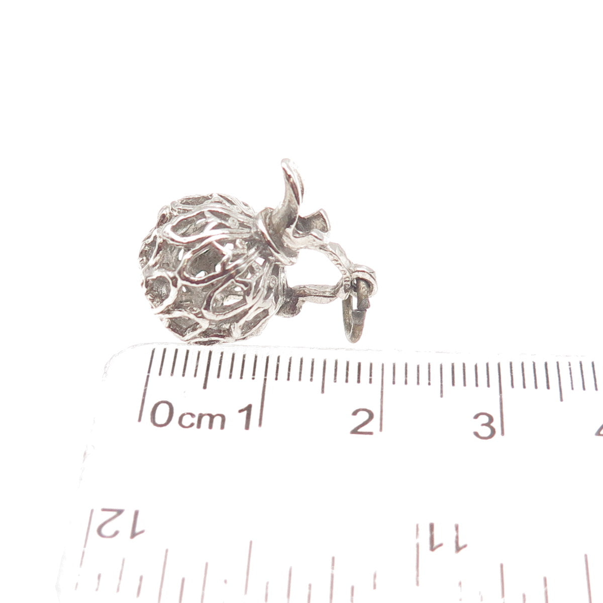 925 Sterling Silver Vintage Pitcher Oxidized 3D Mini Charm Pendant
