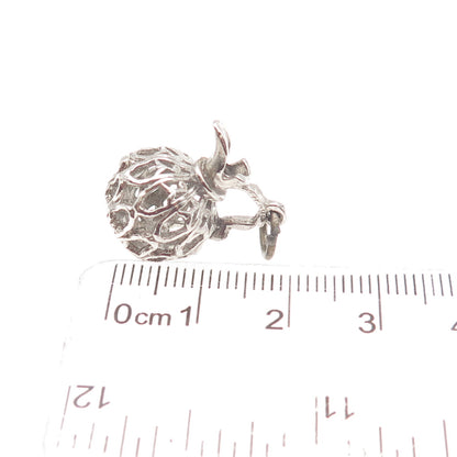 925 Sterling Silver Vintage Pitcher Oxidized 3D Mini Charm Pendant