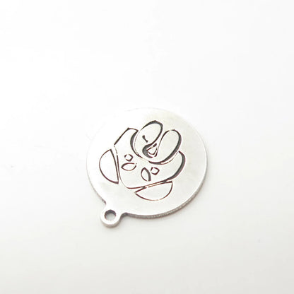925 Sterling Silver USA Two In Town Bulldog Dog Charm Pendant