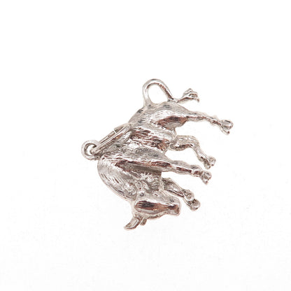 Rembrandt 925 Sterling Silver Vintage Taurus Zodiac Sign 3D Charm Pendant