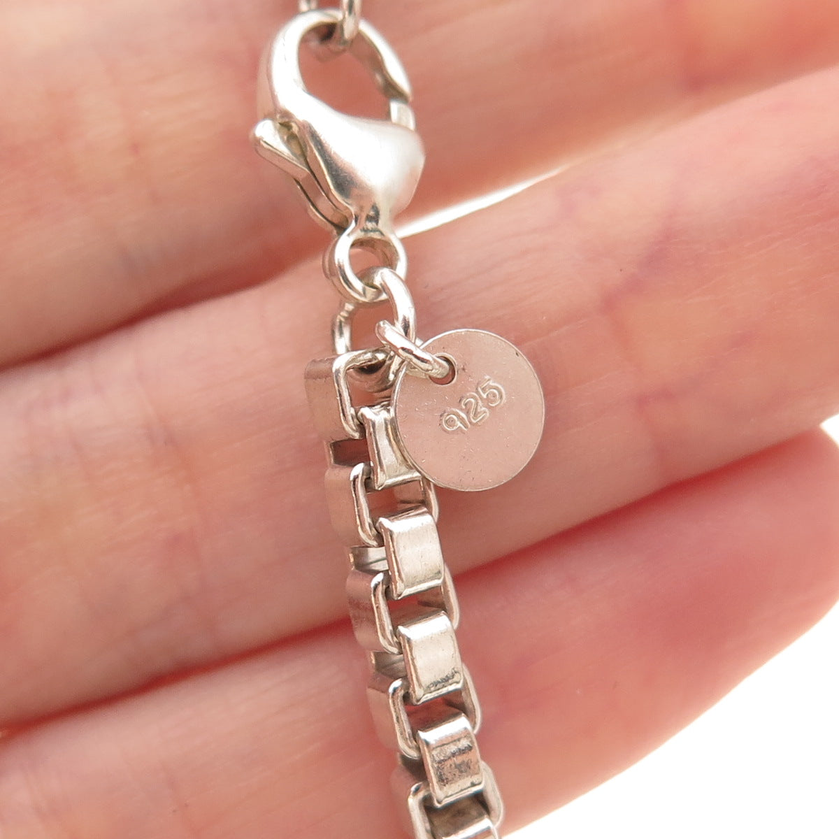 Tiffany & Co. 925 Sterling Silver Vintage Venetian Link Bracelet 7.25"