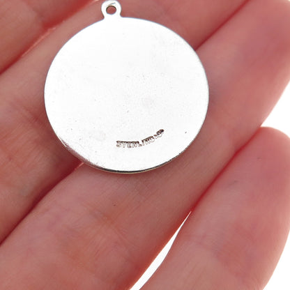 Griffith & Sons 925 Sterling Silver Vintage Enamel Charming 17 Charm Pendant