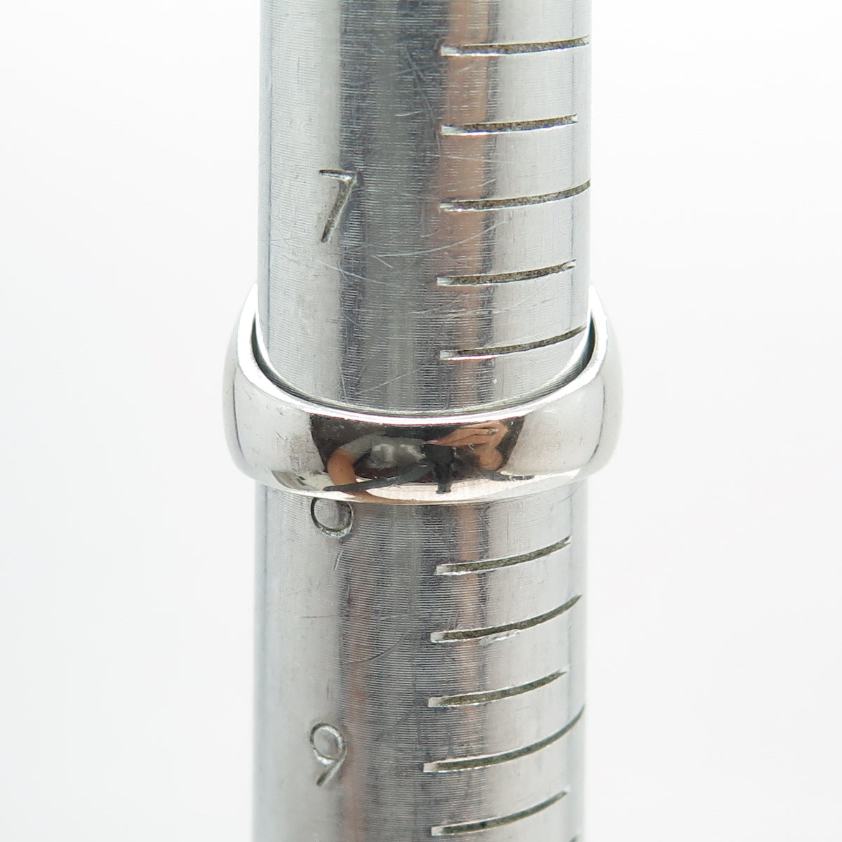 925 Sterling Silver Real Blue & White Topaz Black Spinel Ring Size 8