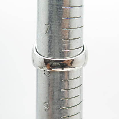 925 Sterling Silver Real Blue & White Topaz Black Spinel Ring Size 8