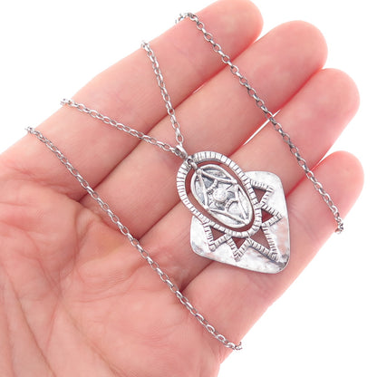 SILPADA 925 Sterling Silver Vintage C Z Art Deco Pendant Chain Necklace 18"