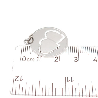Griffith & Sons 925 Sterling Silver Vintage Couple Heart Charm Pendant