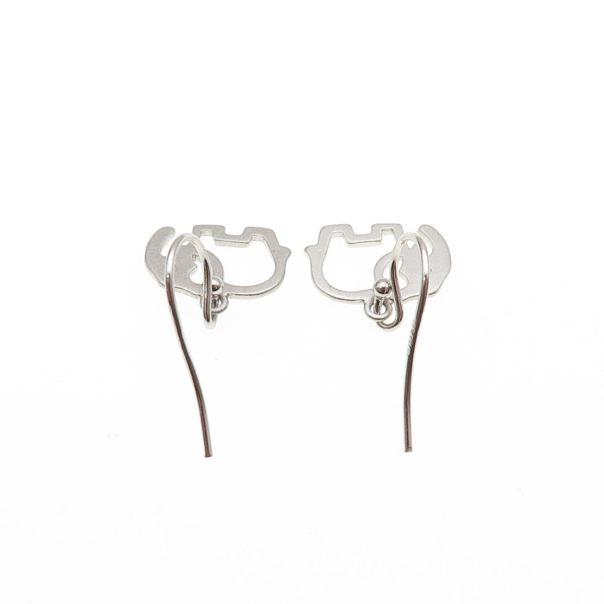 925 Sterling Silver Elephant Dangle Earrings