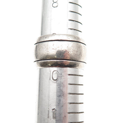 925 Sterling Silver Vintage Mexico Oxidized Wide Band Ring Size 9.75