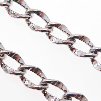 BEAU 925 Sterling Silver Vintage Curb Link Bracelet 7"