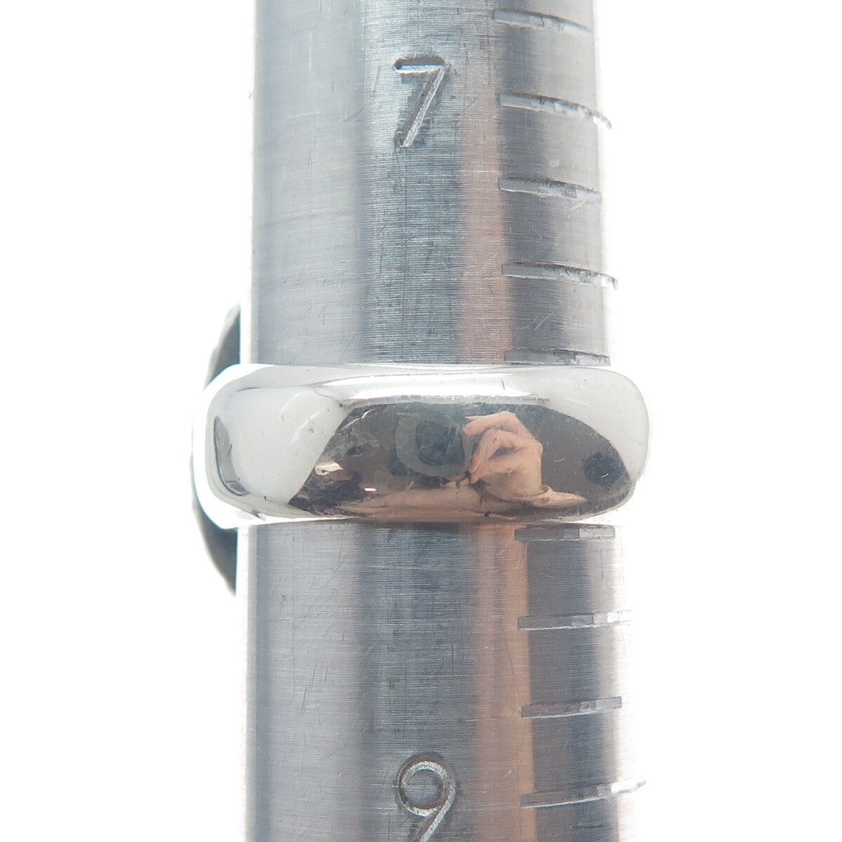 925 Sterling Silver Vintage Real Pear-Cut Carnelian Oxidized Ring Size 8.25