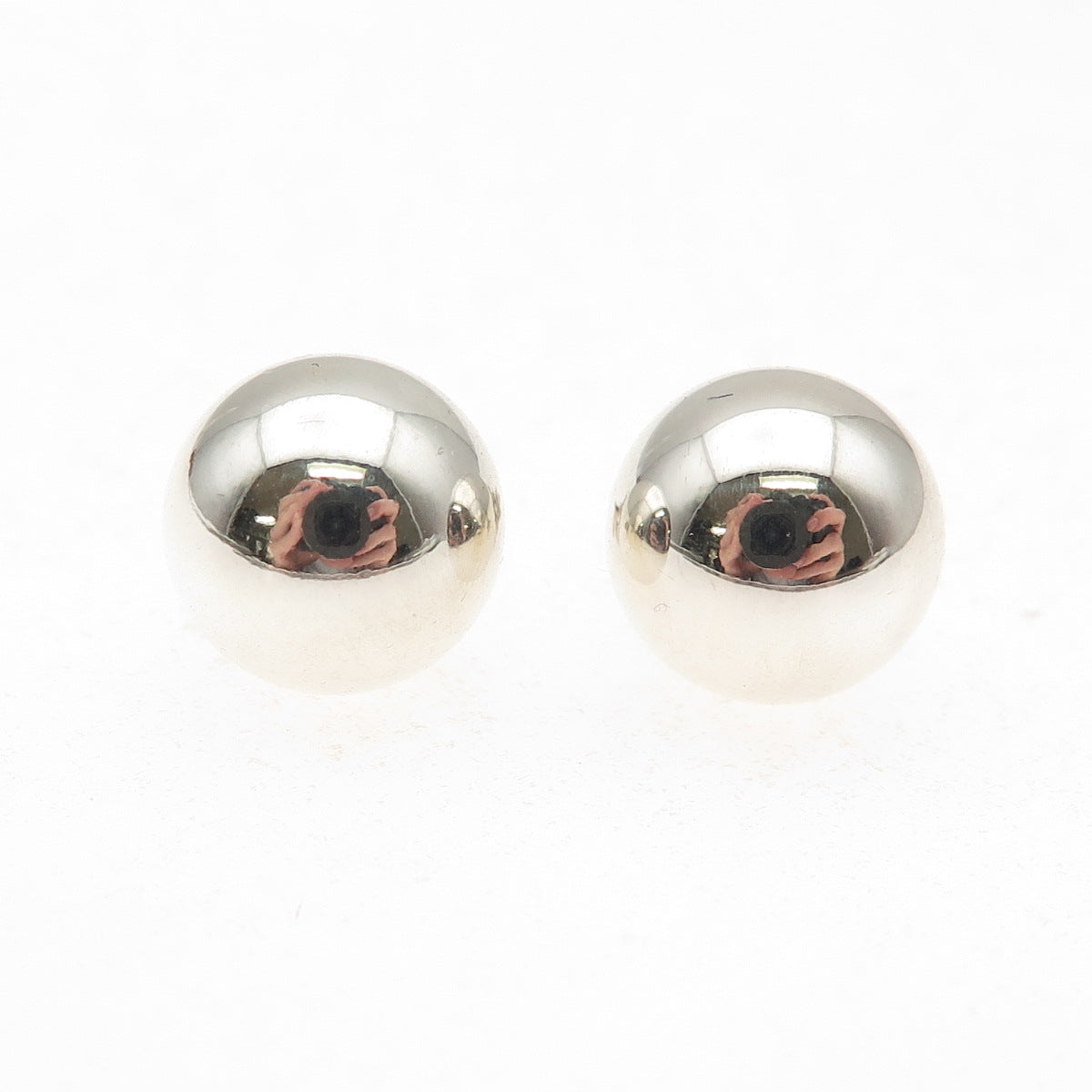 Tiffany & Co. 925 Sterling Silver Vintage HardWear 10mm Ball Stud Earrings