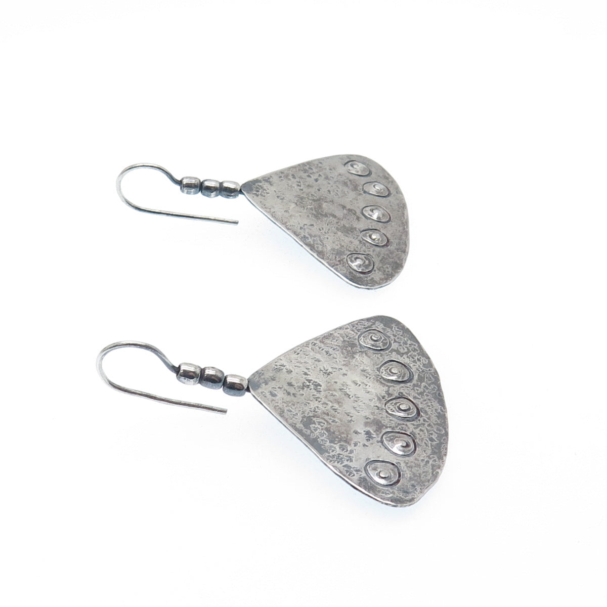 Old Pawn 925 Sterling Silver Vintage Southwestern Oxidized Dangle Earrings