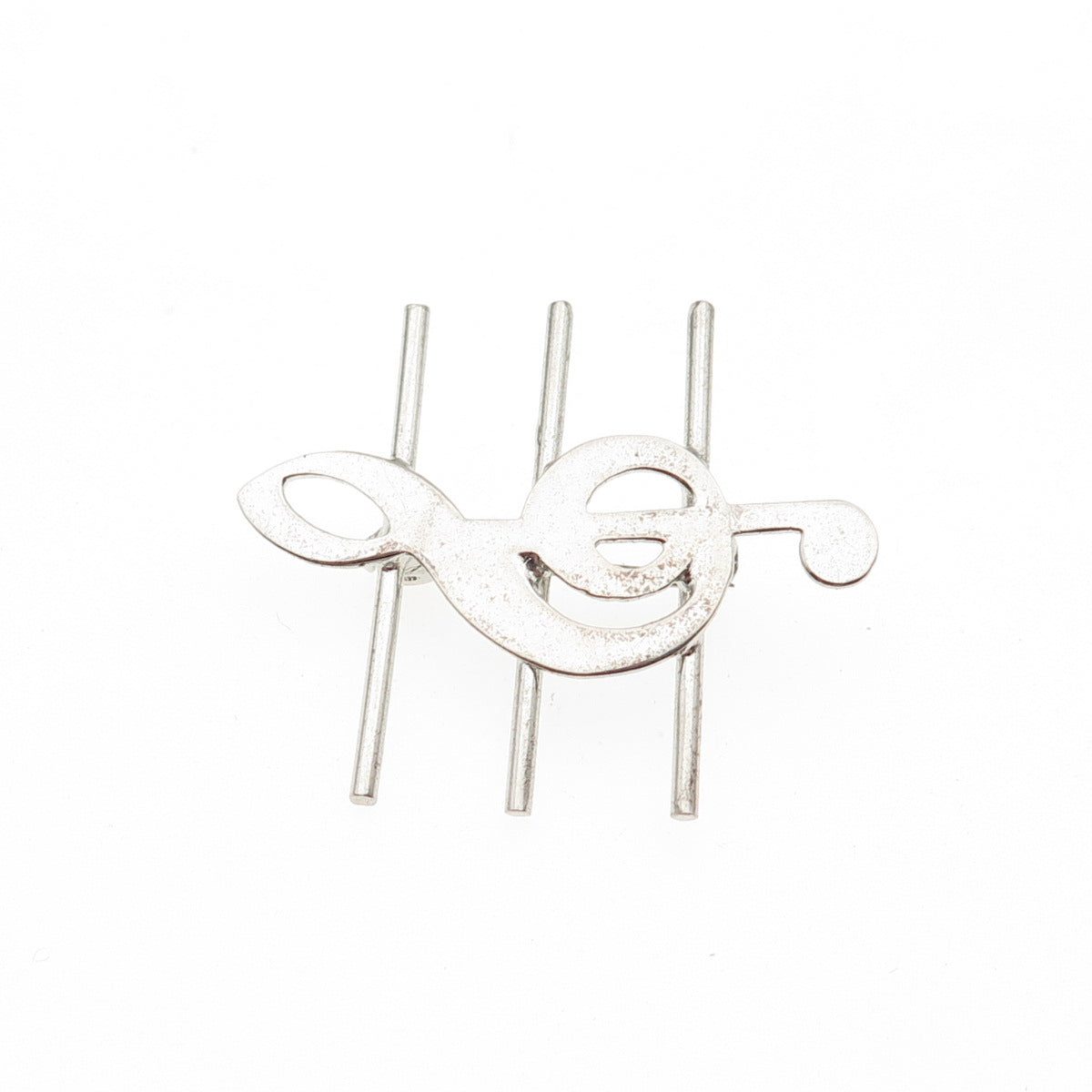 Bernard Abel Co. 925 Sterling Silver Antique Art Deco Treble Clef Pin Brooch