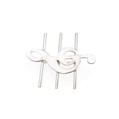 Bernard Abel Co. 925 Sterling Silver Antique Art Deco Treble Clef Pin Brooch