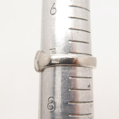 925 Sterling Silver Vintage Chapal-Zenray Inc. "X" Ribbed Ring Size 7