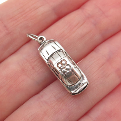 SUNWEST 925 Sterling Silver Vintage Number 88 Race Car Oxidized Charm Pendant