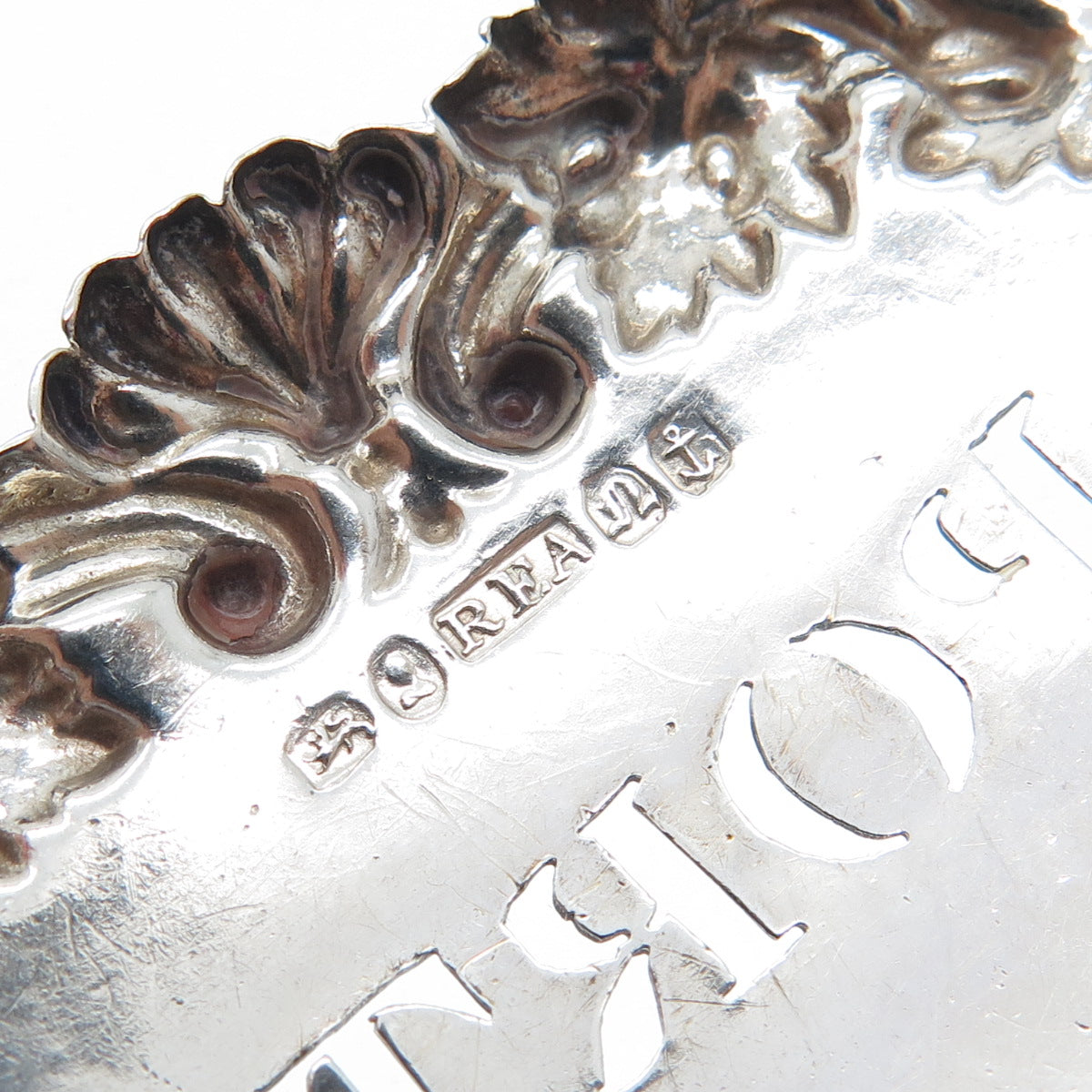 ROBINSON EDKINS & ASTON Sterling Silver Antique 1836 Birmingham Port Bottle Tag