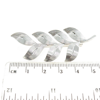 VAN DELL 925 Sterling Silver Vintage Laurel Leaf Pin Brooch