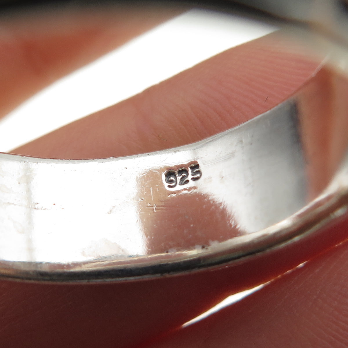 925 Sterling Silver Vintage Greek Maze Oxidized Band Ring Size 14.75