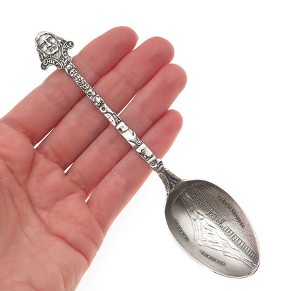 925 Sterling Antique Art Deco Pioneer Square Totem Pole Seattle Coffee Spoon