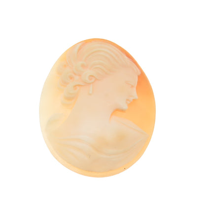 Antique Victorian Real Carved Mother-of-Pearl Lady Cameo