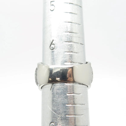 925 Sterling Silver Vintage Textured Ring Size 7